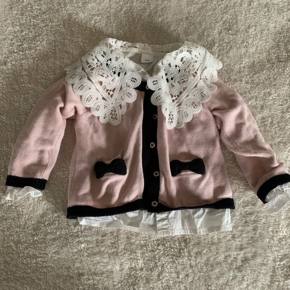 Cardigan and blouse combo
